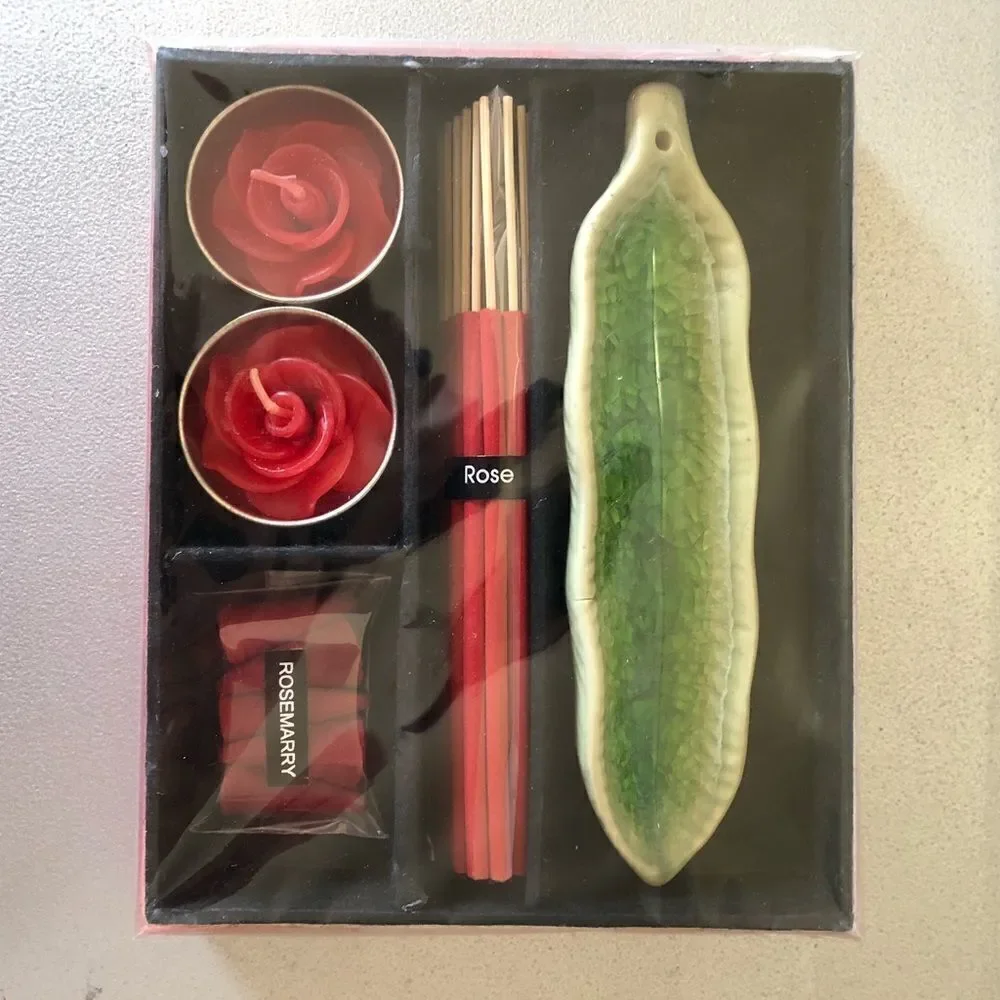 NIB: Incense‎ & Candle Gift Set - Rose & Rosemary